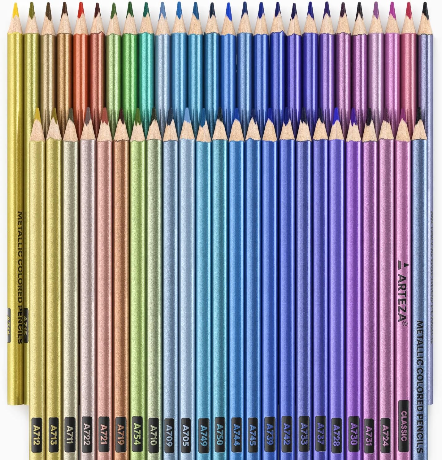 ARTEZA Colored Pencils Sets Of 50 Triangular Grip, Pre-Sharpened Pencils Set